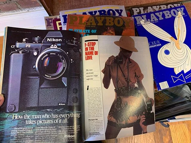 Found in a vintage stack of playboys. Should we start making “F-stop in the name of love” merch? @nikonusa @olympuscameras @playboyclubnyc
#analog #filmphotography #camera #nikon #olympusxa #playboy #vintage #ishootfilm #35mm #darkroom #analogphotography #disposablecamera