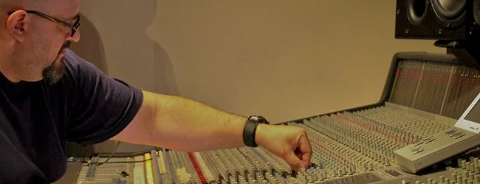 In the studio recording with K-pop band Sweet Sorrow . NYC