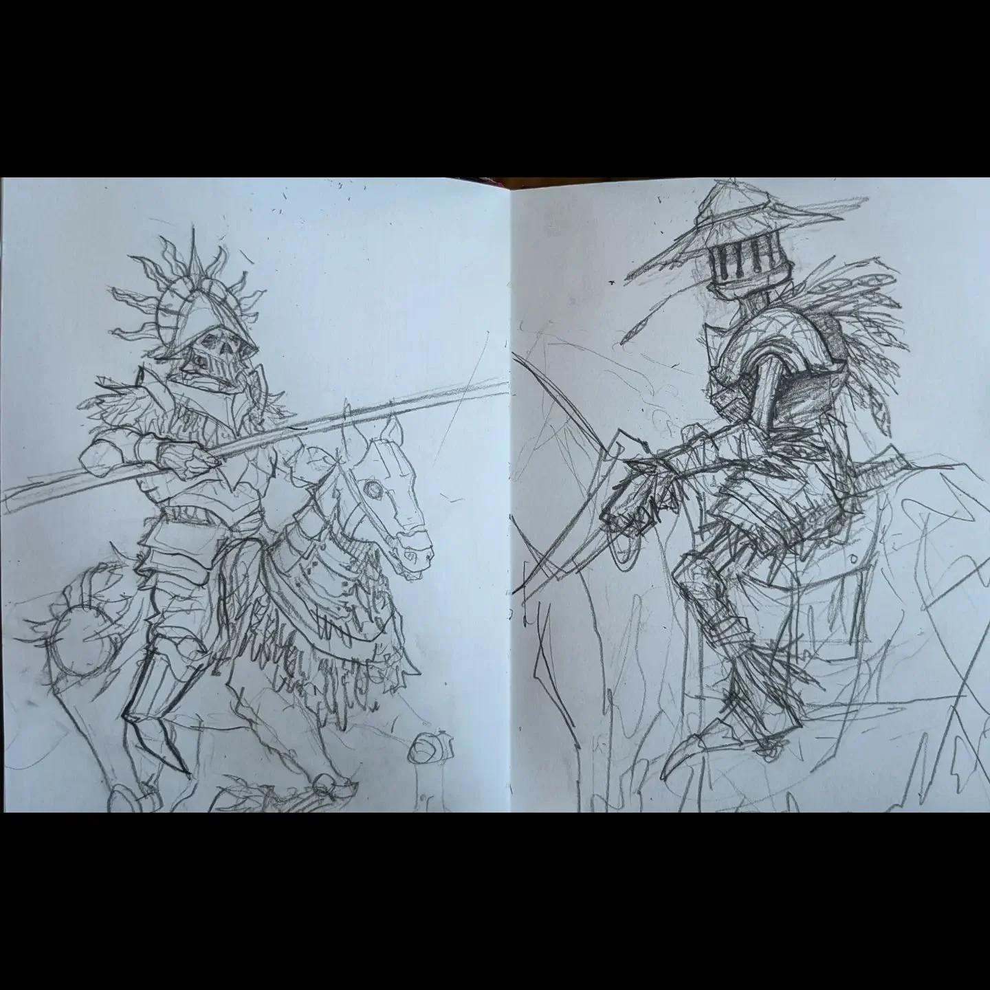Some explorations for my next personal project.
.
.
.
#cameronbyeart #sketch #knight #fantasy #scarecrow