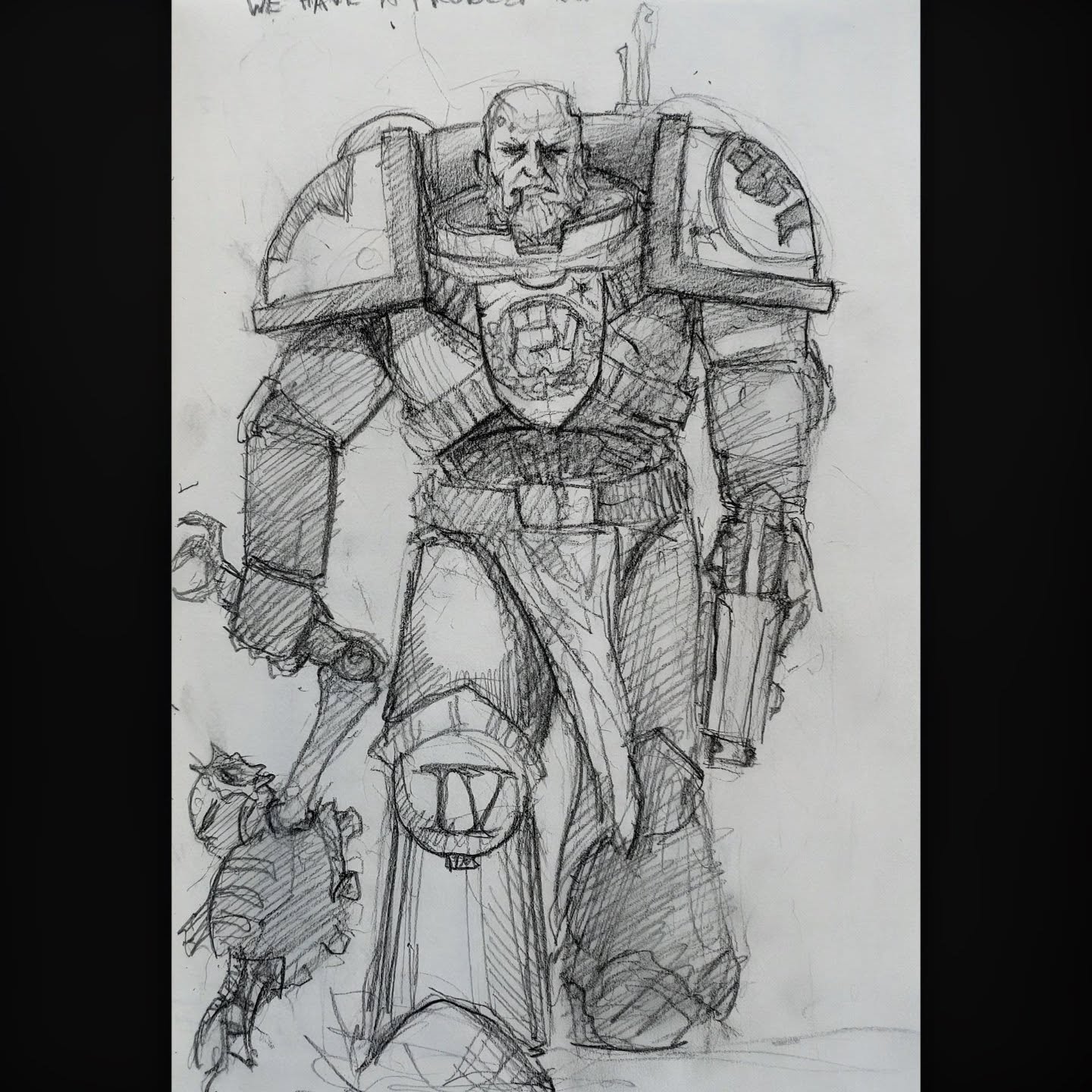 "We have a problem"
.
.
.
#cameronbyeart #warhammer40k #fanart #drawing #sketch