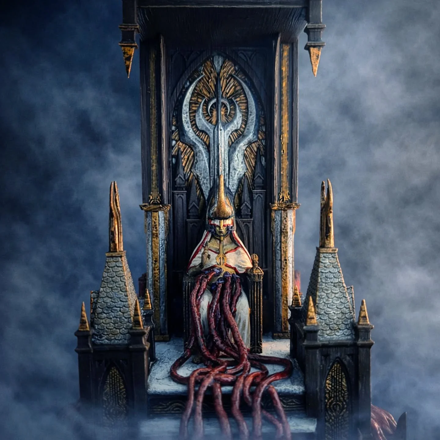 Finally got around to photographing and editing my painted 3d print of thronebearer. Here are some close ups! All in all she's 18 inches tall and took longer than I'd care to admit... Enjoy the spookiness! Full body coming soon.
.
.
.
#cameronbyeart 