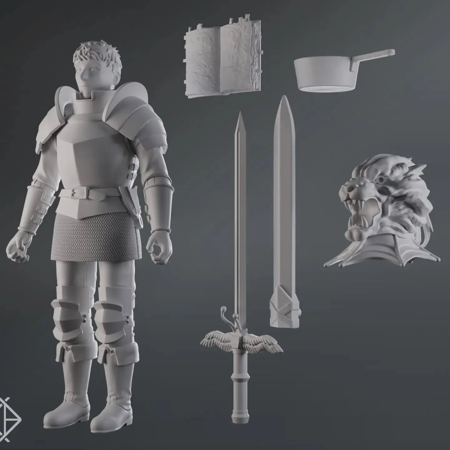 Delicious in Dungeon: Laios figure and Marcille Accessories [Unreleased/Cancelled]
.
My work on a Laios action figure with accessories and some accessories for Marcille. Unfortunately got cancelled as it goes sometime... Still a fun project to work o