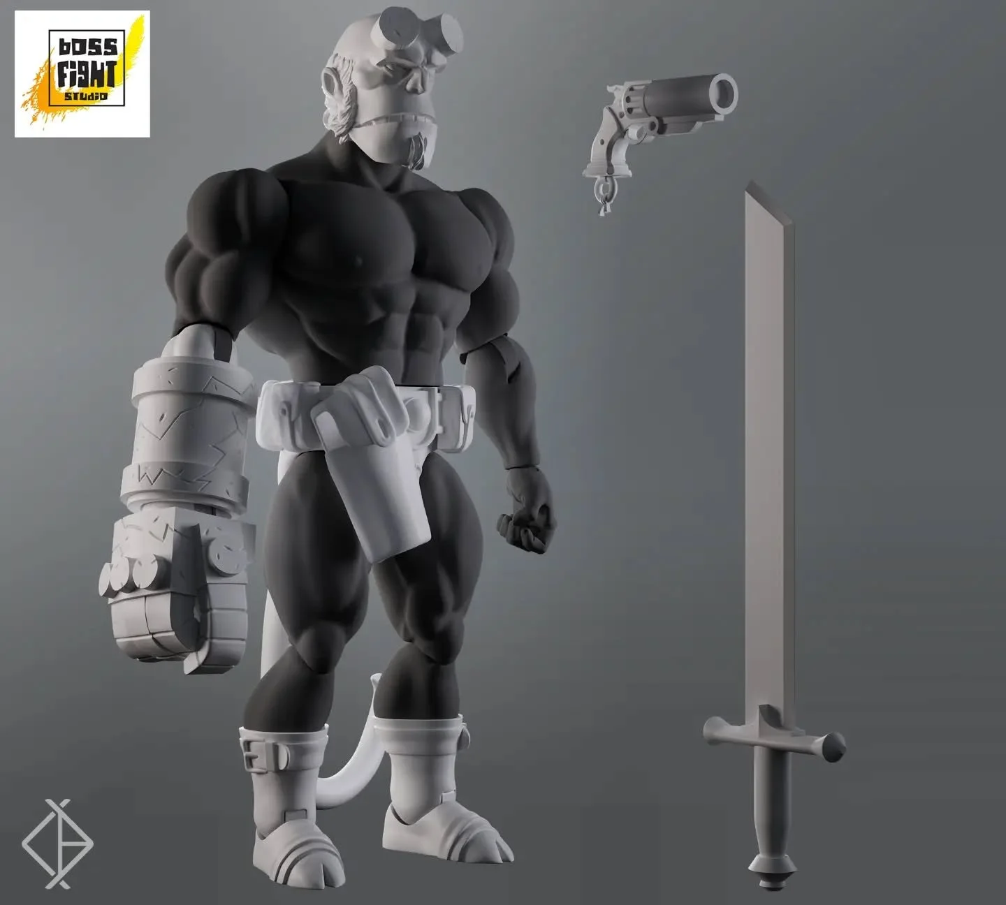 Partial sculpt that was a blast to do. Sculpted and articulated all parts in white. I was provided all parts in black to match articulation and style to. Super fun to work on Hellboy.
.
.
.
#CameronByeArt #toyart #zbrush #hellboy #actionfigure