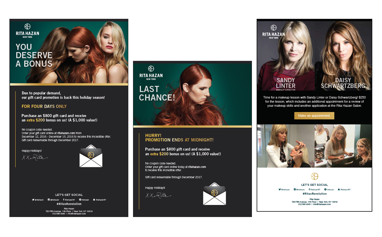 Salon and Product emails.