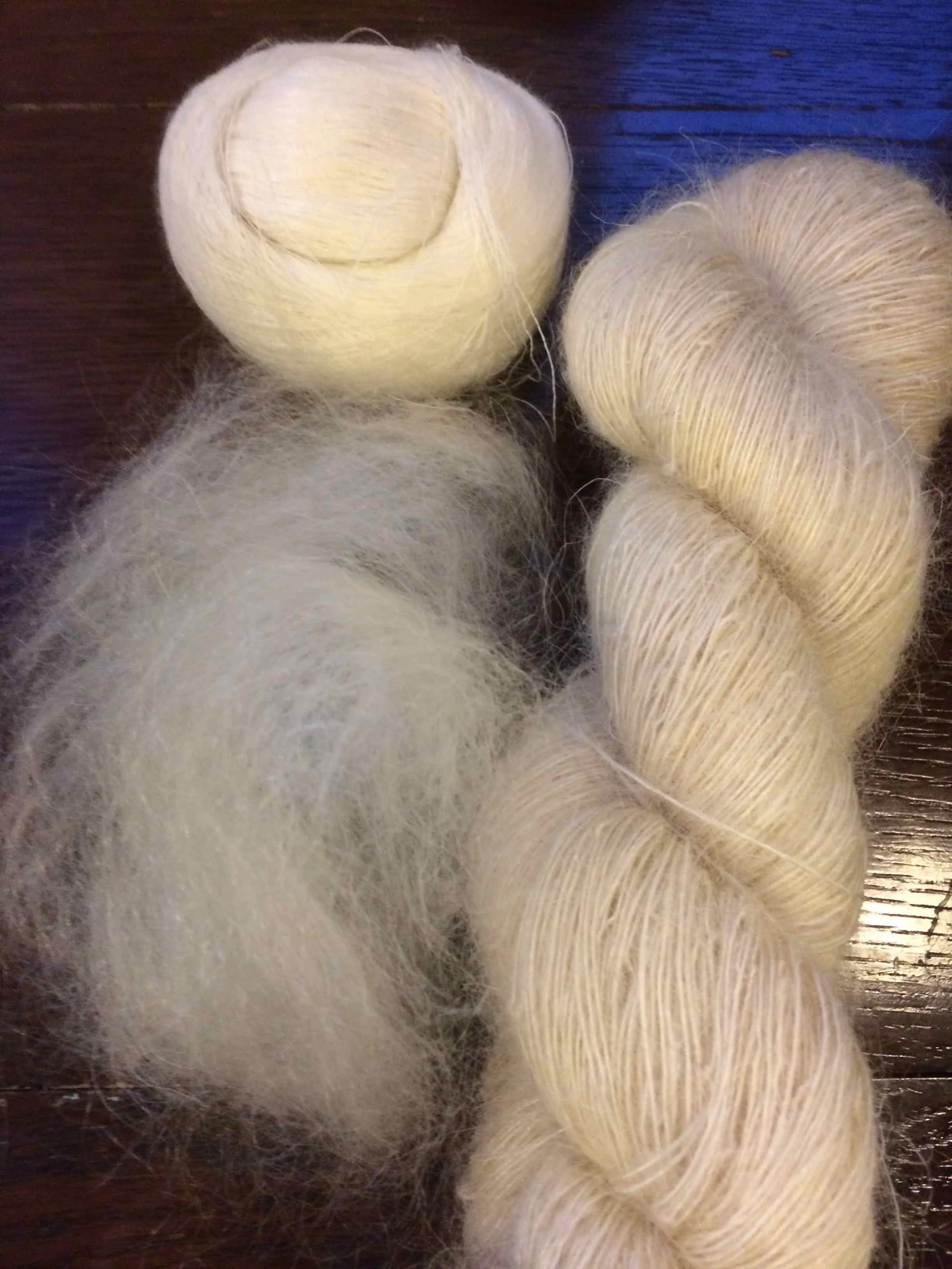 Orenburg fibre and yarn