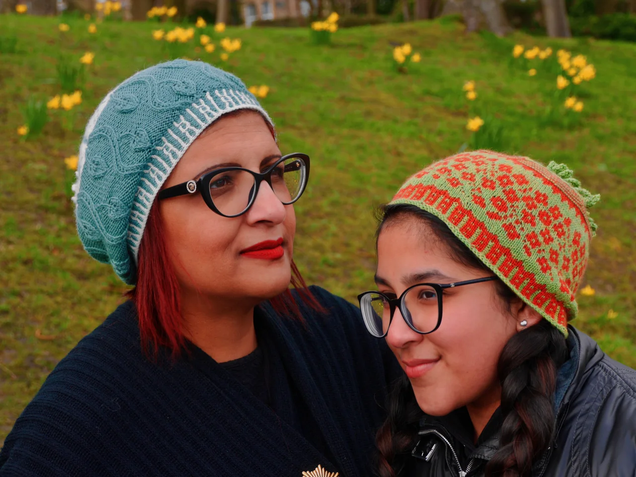 Beanie versions of Two Heads Are Better hats