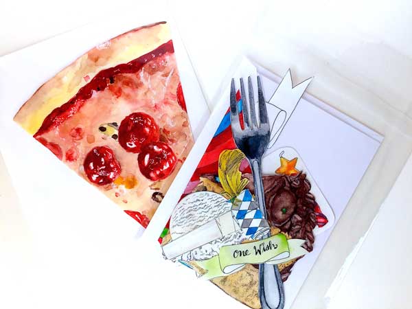 I still love this idea of sending life-sized pieces of cake and pizza but now you can DIY for less money and you can make unlimited personal copies. Win-win, right? Not to mention the countless amount of things you can do with these!