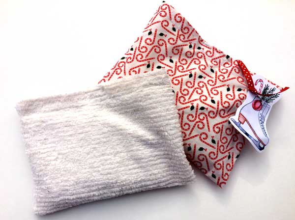 Play around with different fabrics. I used this terrycloth fabric and it is AWESOME!!! So cozy on a cold day. You just want to make sure the material is microwave friendly!!!! Cotton is a safe bet. 