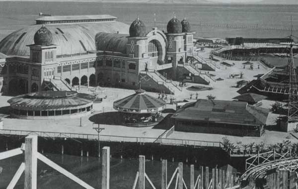 Here is the view of the carousel at Saltair Park. This is the view from the roller coater and you can see the carousel right in the center of the picture. Eventually, a storm blew this very roller coaster down onto the carousel turning it from a 4 row into a two row carousel, which it still is today! If this were a literary novel, you would think the author purposely made the Carousel a metaphor for Scott's own life. Surviving storms and fires and restored into something whole and beautiful! Real life is way more interesting than fiction! (Photo courtesy of the Utah State Archives and the Carousel of Happiness).