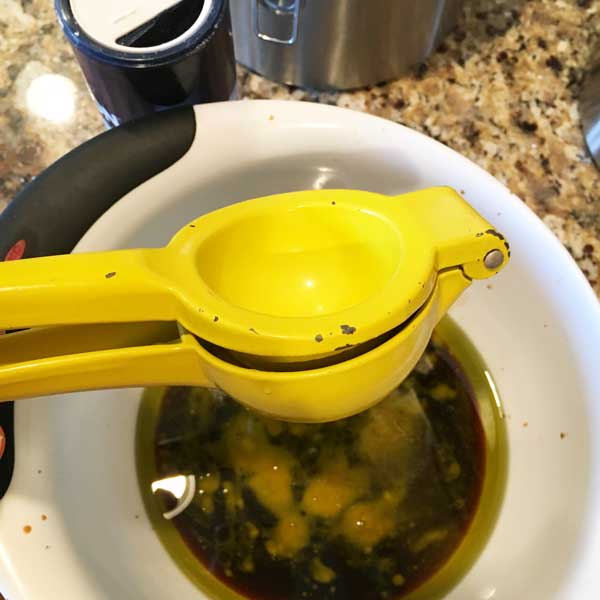 Next up, 1/3 cup lemon juice. 