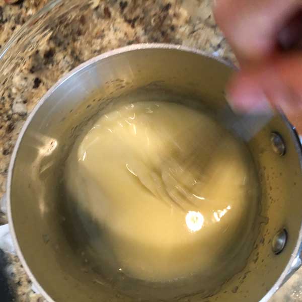 Blurred action shot of me whisking away.