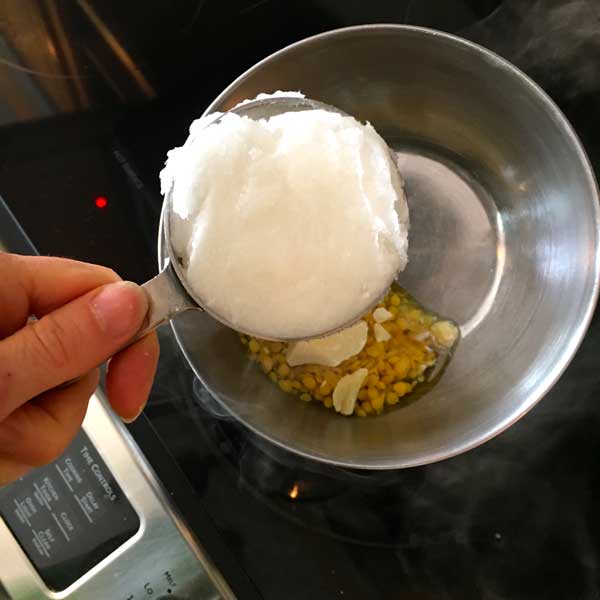 Add 1/2 cup coconut oil.