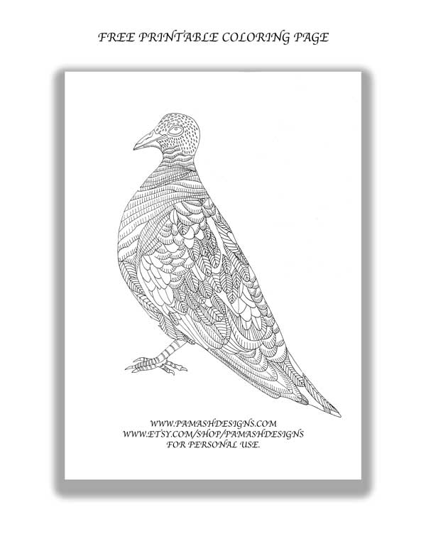Click HERE to download and print your free dove coloring page.
