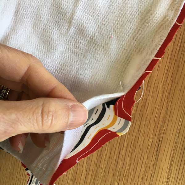 This is the 3.5-4 inch opening for turning it inside out.