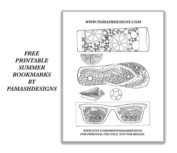 free printable bookmarks pam ash designs