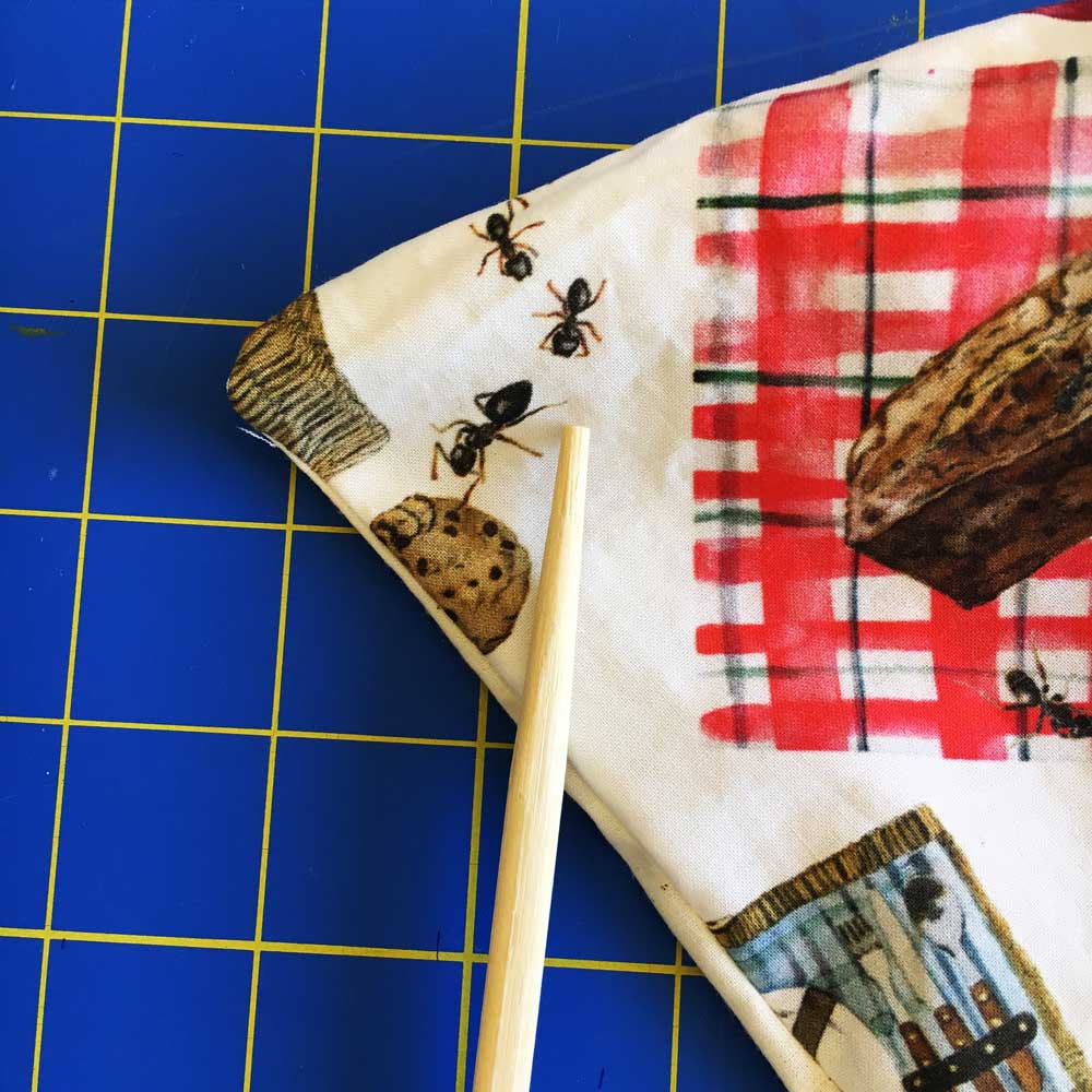 It is a great idea to use a chopstick to gently poke out the corners.