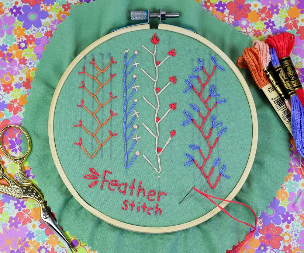 HOW TO MAKE THE FEATHER STITCH — Pam Ash Designs
