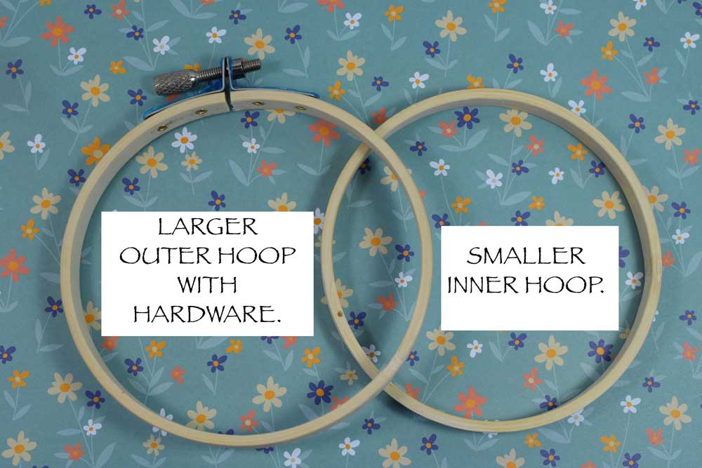 Caydo 4 Pieces Embroidery Hoop Set Bamboo Circle Cross Stitch Ring