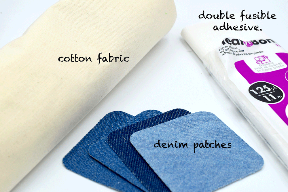 Iron On Denim Patches for Clothing Jeans 3 Colors 12 PCS, Denim