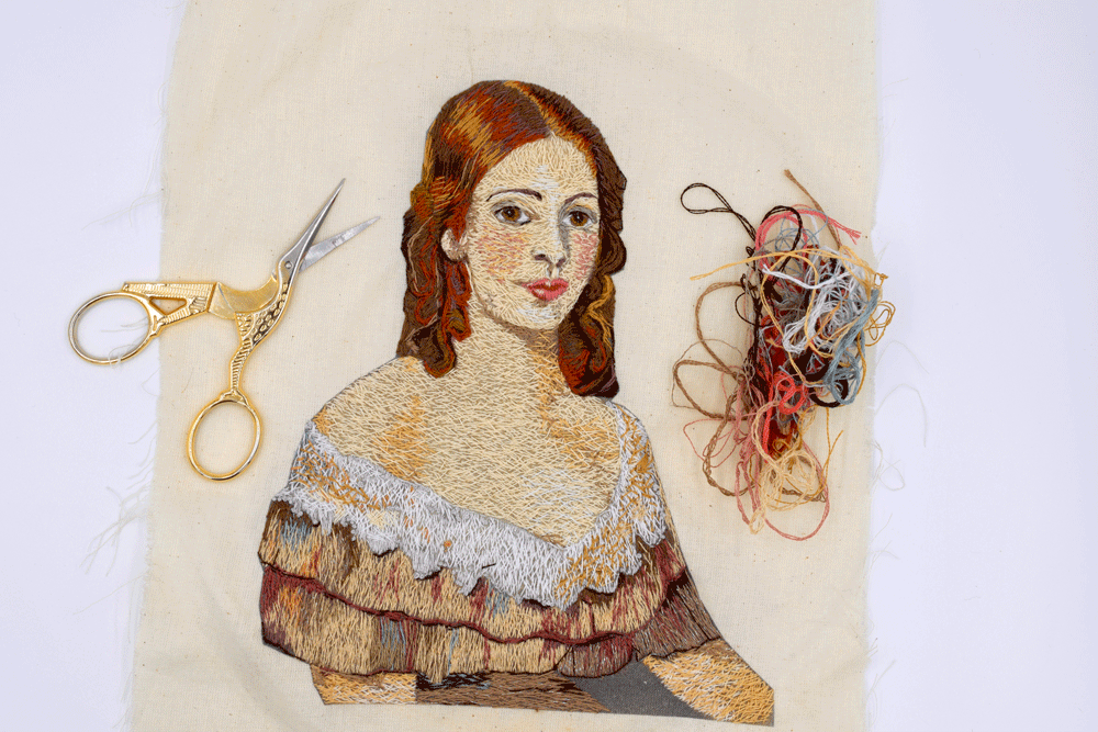 AN OIL PAINTING REIMAGINED IN EMBROIDERY — Pam Ash Designs