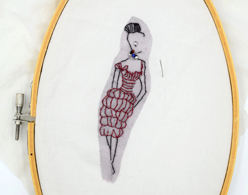 Then I started experimenting with different thread colors and beads.