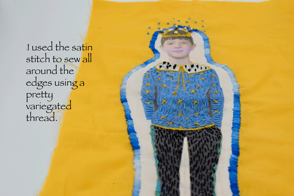 To learn the satin stitch click HERE.