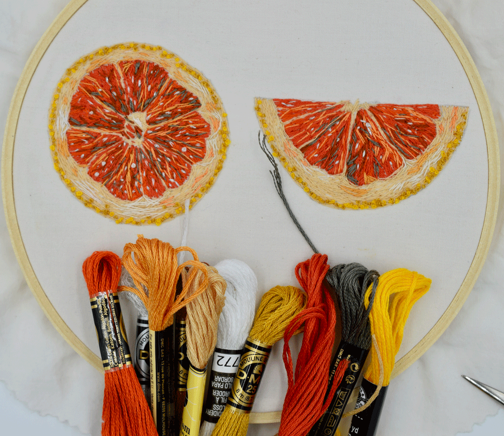 I am always delightfully surprised to gather together the color palette I ended up using.
