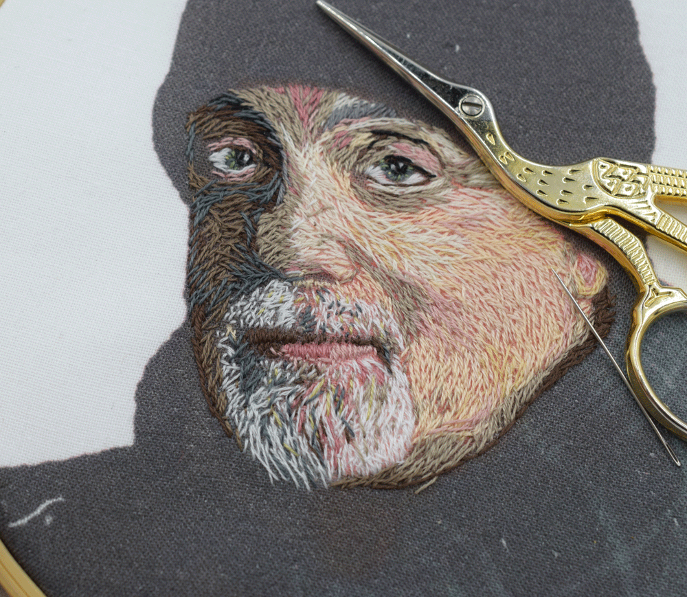 A PORTRAIT THREAD PAINTING — Pam Ash Designs