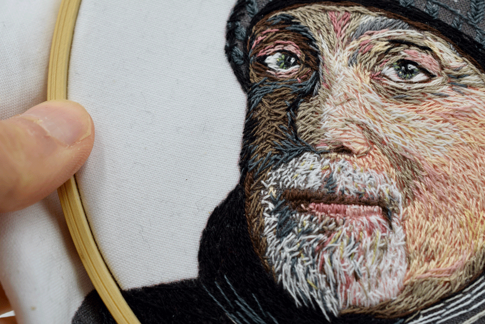 A PORTRAIT THREAD PAINTING — Pam Ash Designs