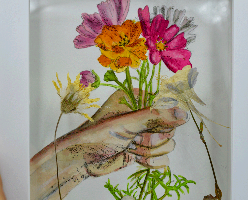 Here it is sans lights. Dried flowers are so awesome aren’t they?