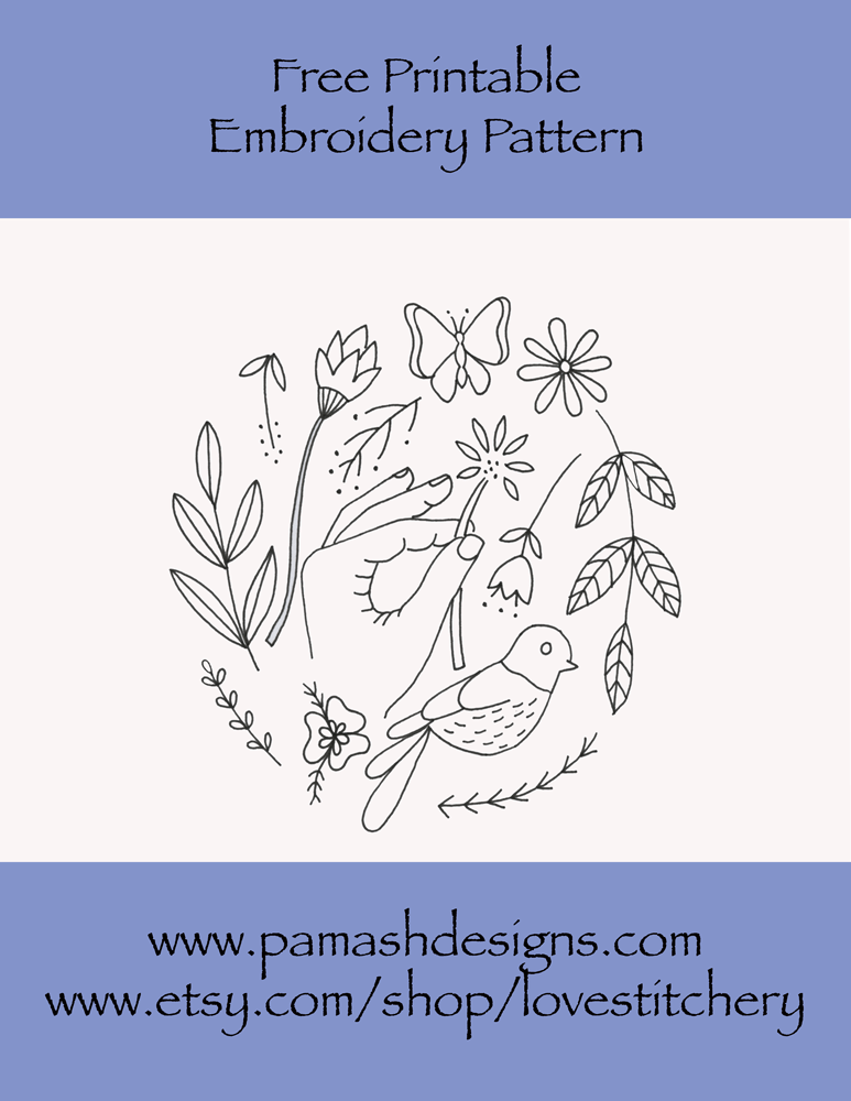 Free Embroidery Pattern Blog Pam Ash Designs