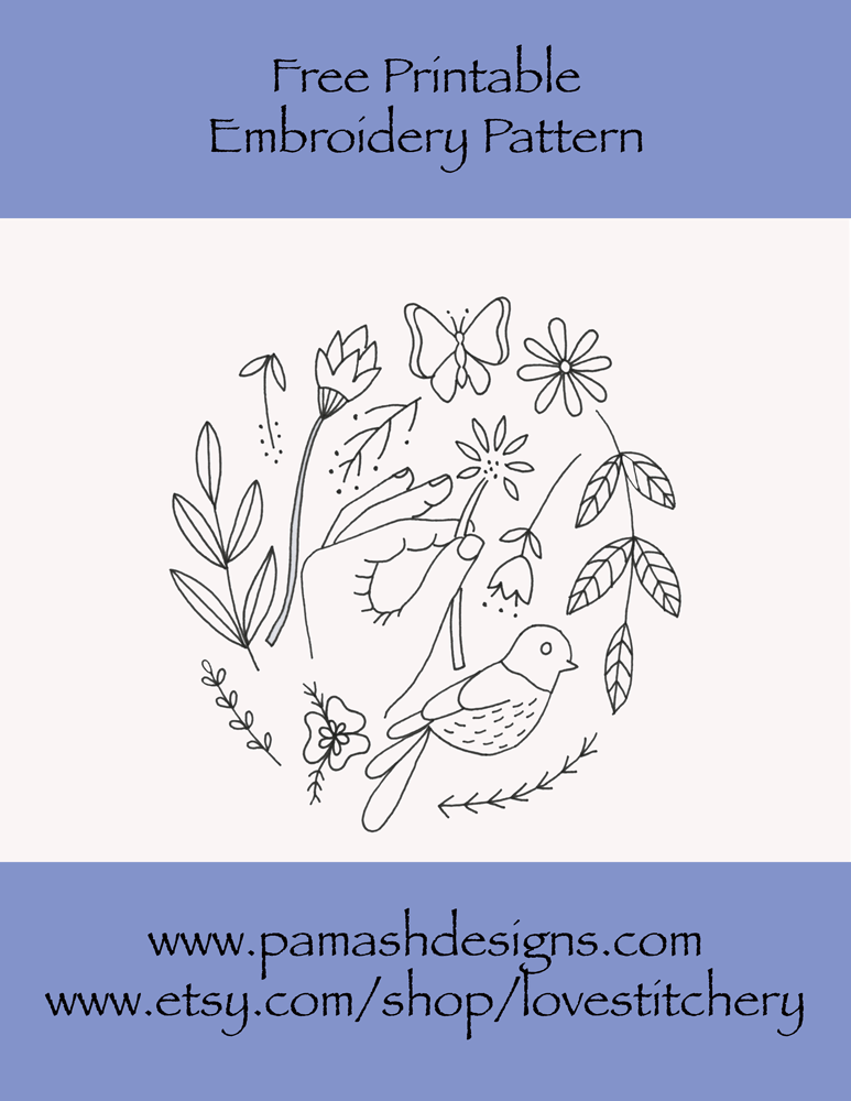 free embroidery pattern — Blog — Pam Ash Designs free embroidery pattern — Blog — Pam Ash Designs