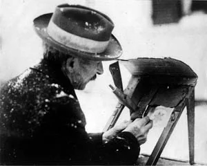 Wilson Bentley at work