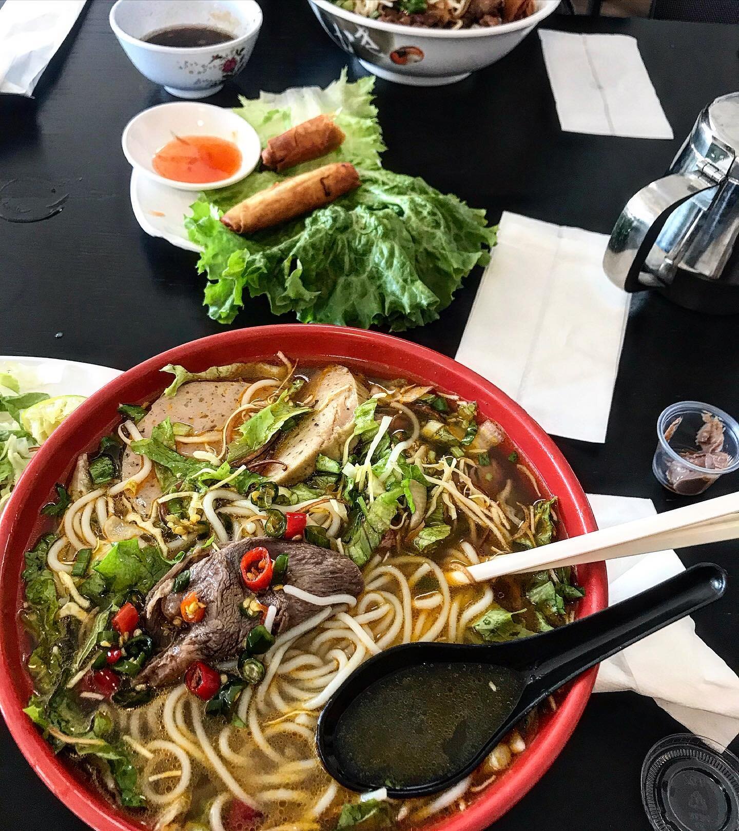 One of the best bowls of BBH (Bun Bo Hue) around. If you have not visited Hue cafe out in lake city then you are missing out. Their BBH is packed full of lemongrass and with the addition of mắm t&ocirc;m and the fresh chilis in fish sauce on the tabl