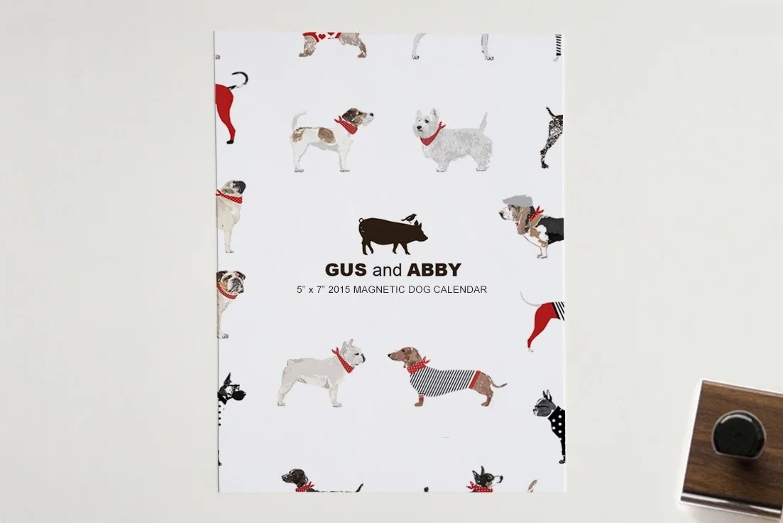 Magnetic Dog Calendar by Gus and Abby