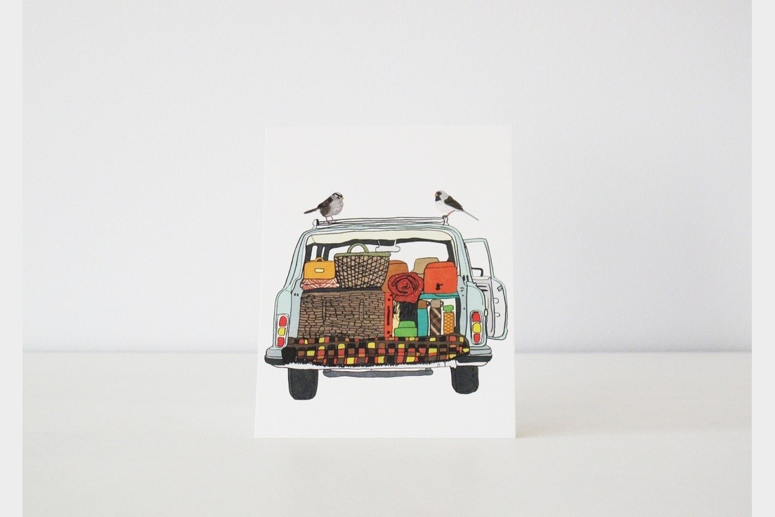 Going on a Journey Notecard $16 for set of 6, by Screech Owl Design