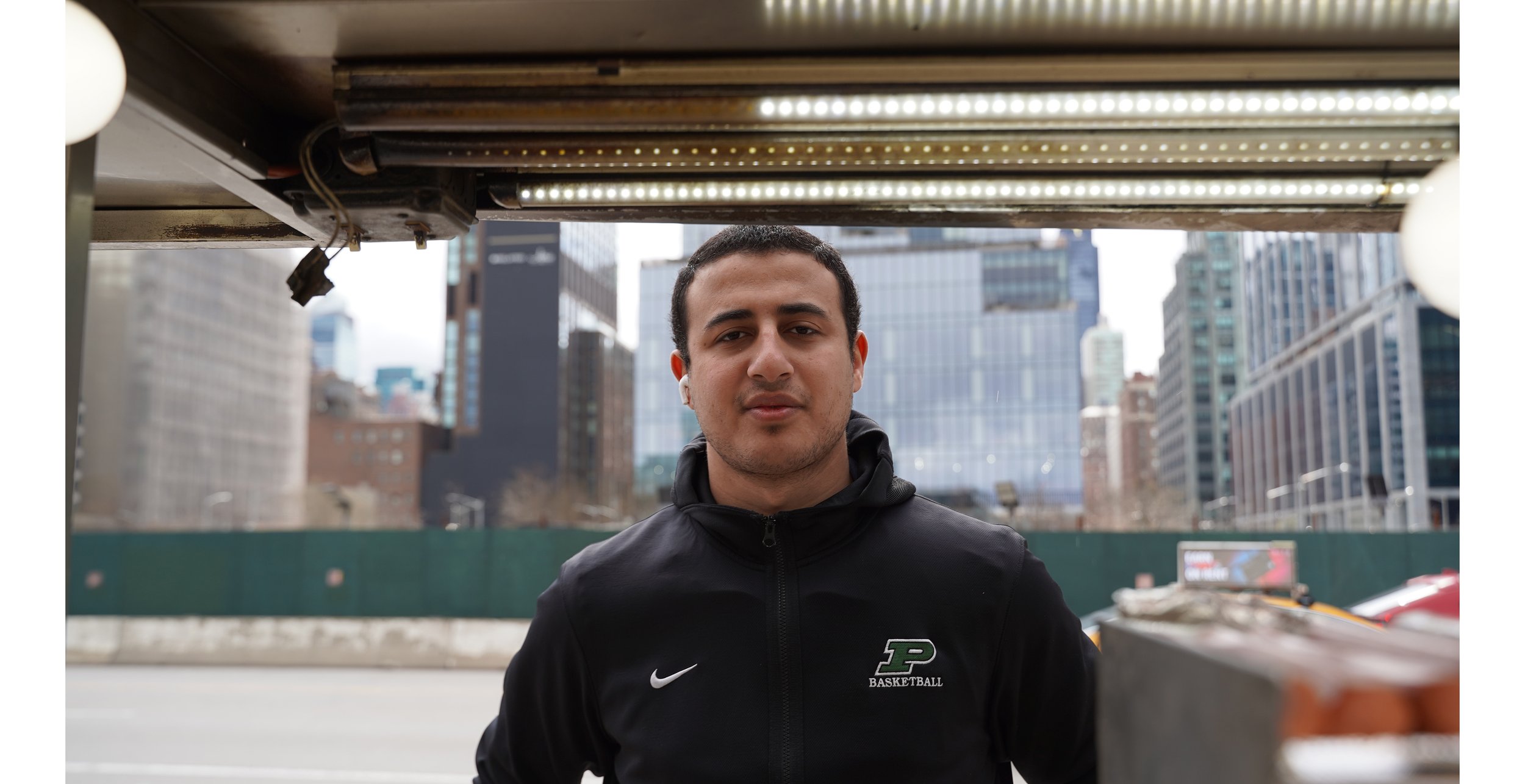 Mohamed arrived here from Egypt three weeks ago and we talked about my project through the translator on his phone. I welcomed him to New York and told him we needed him here. 