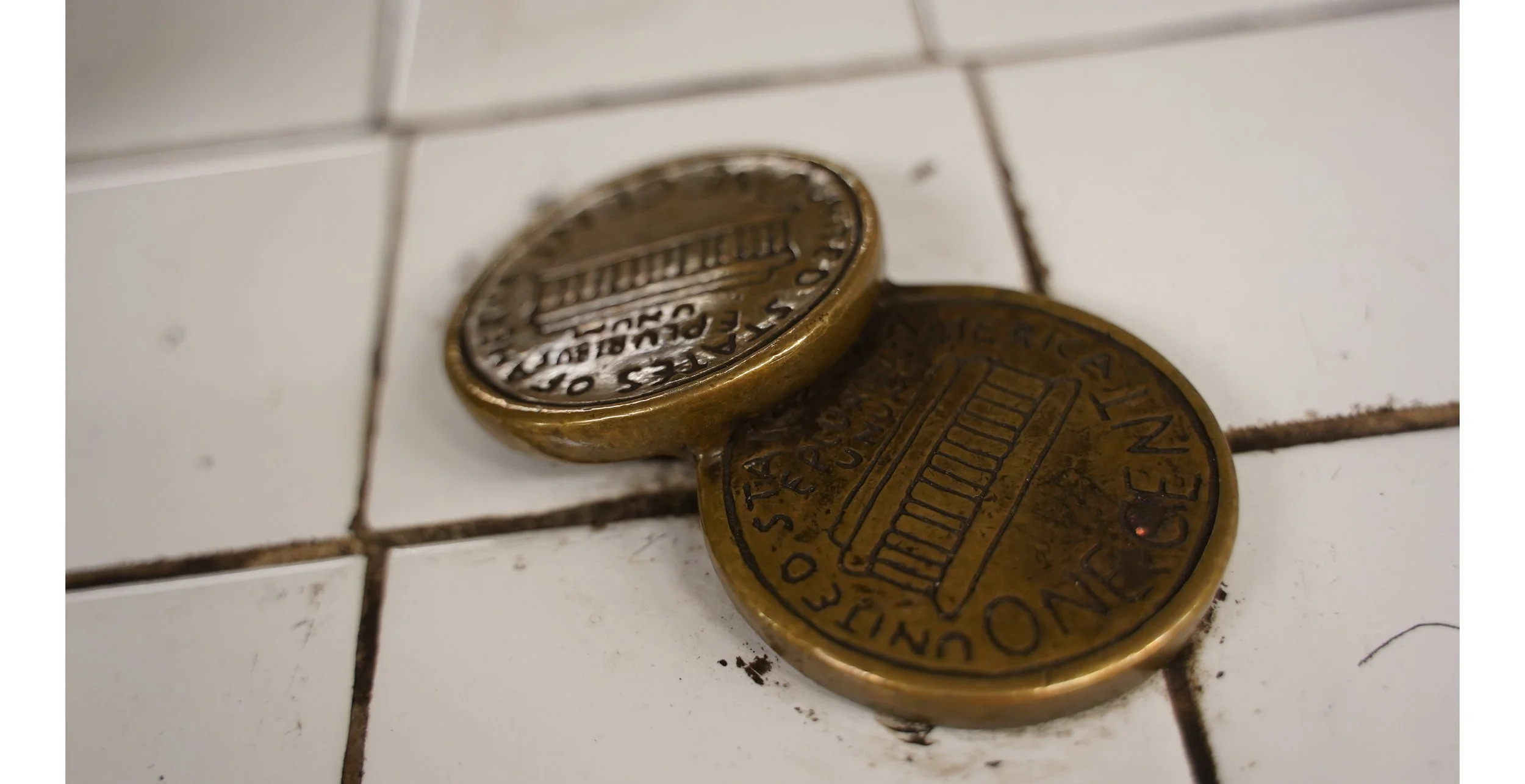 Tom Otterness decorated the entire subway station at 8th and 14th St. with brilliant little surprises. I feel like I'm still discovering them.