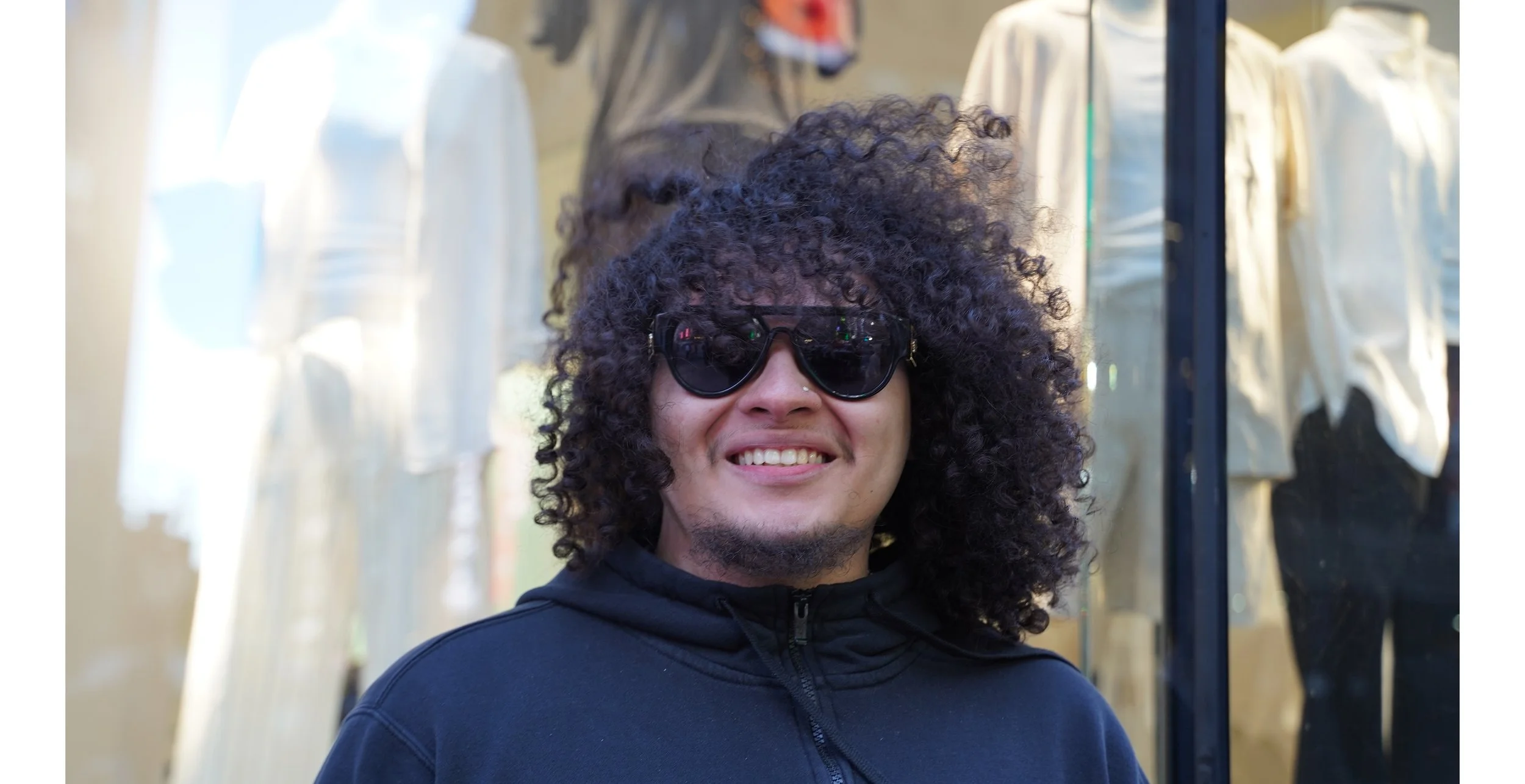 Tyson rocks the breeze in Time's Square. He said yes faster than I could ask him. Go Tyson!