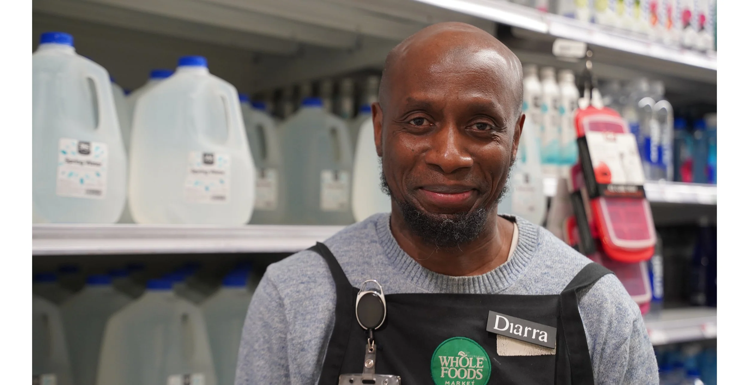 I take one or two photos each time I go for groceries. Diarra has the warmest expression of anyone I have photographed. It's not a big smile, but his eyes are radiant.