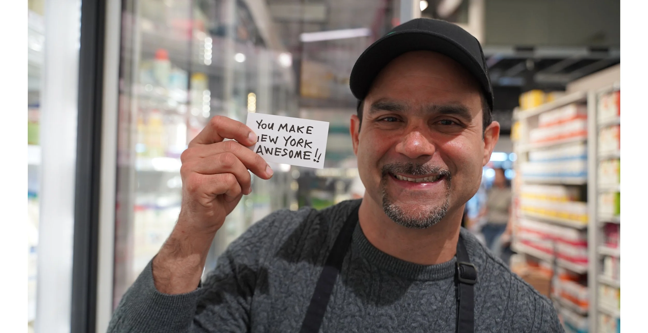 We didn’t share a common language, but this man's smile says everything I want to know. I found him arranging items in the dairy section where I buy my 365 almond milk. 