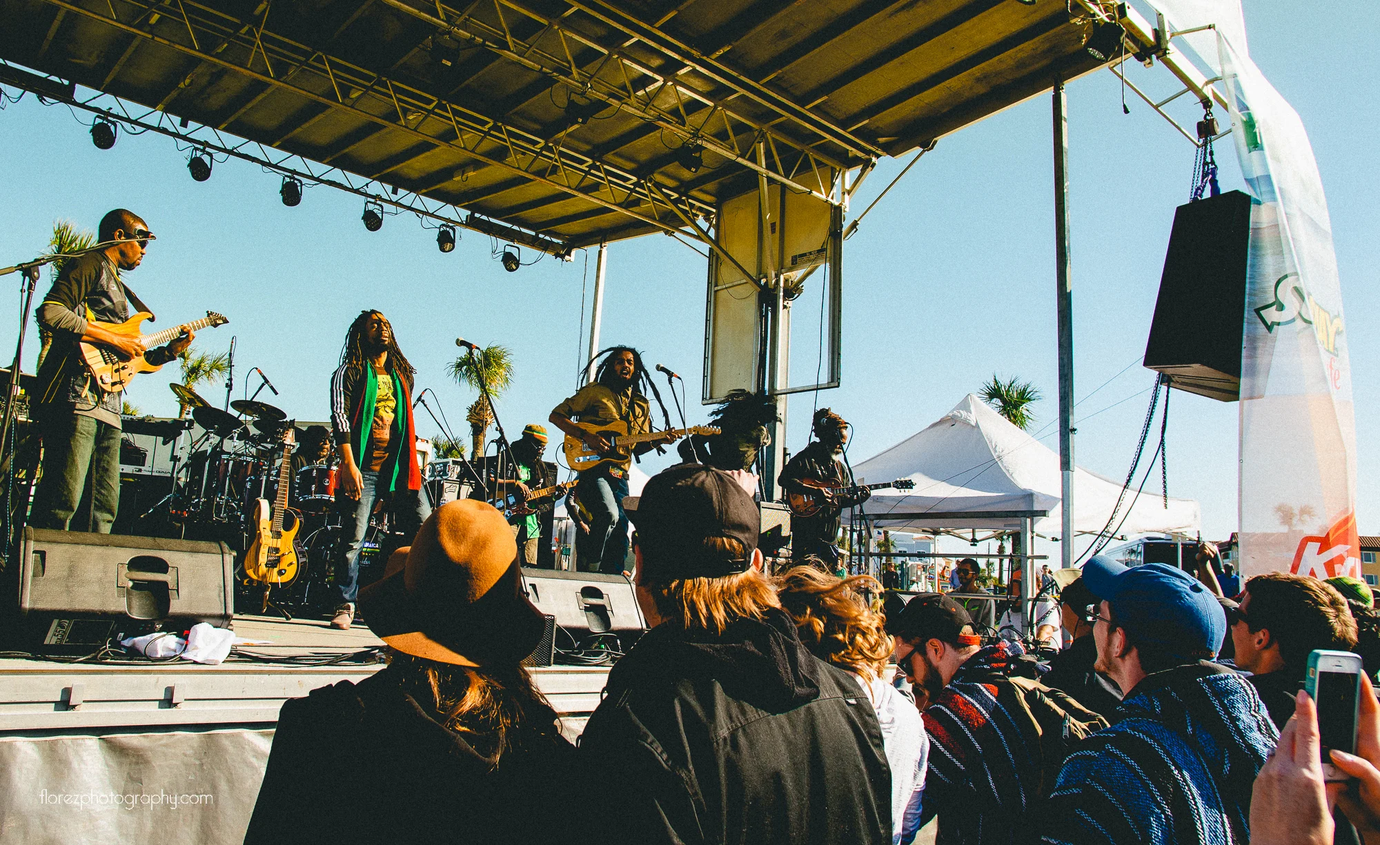 The Wailers w/ Aston “Family Man” Barrett taking the stage.