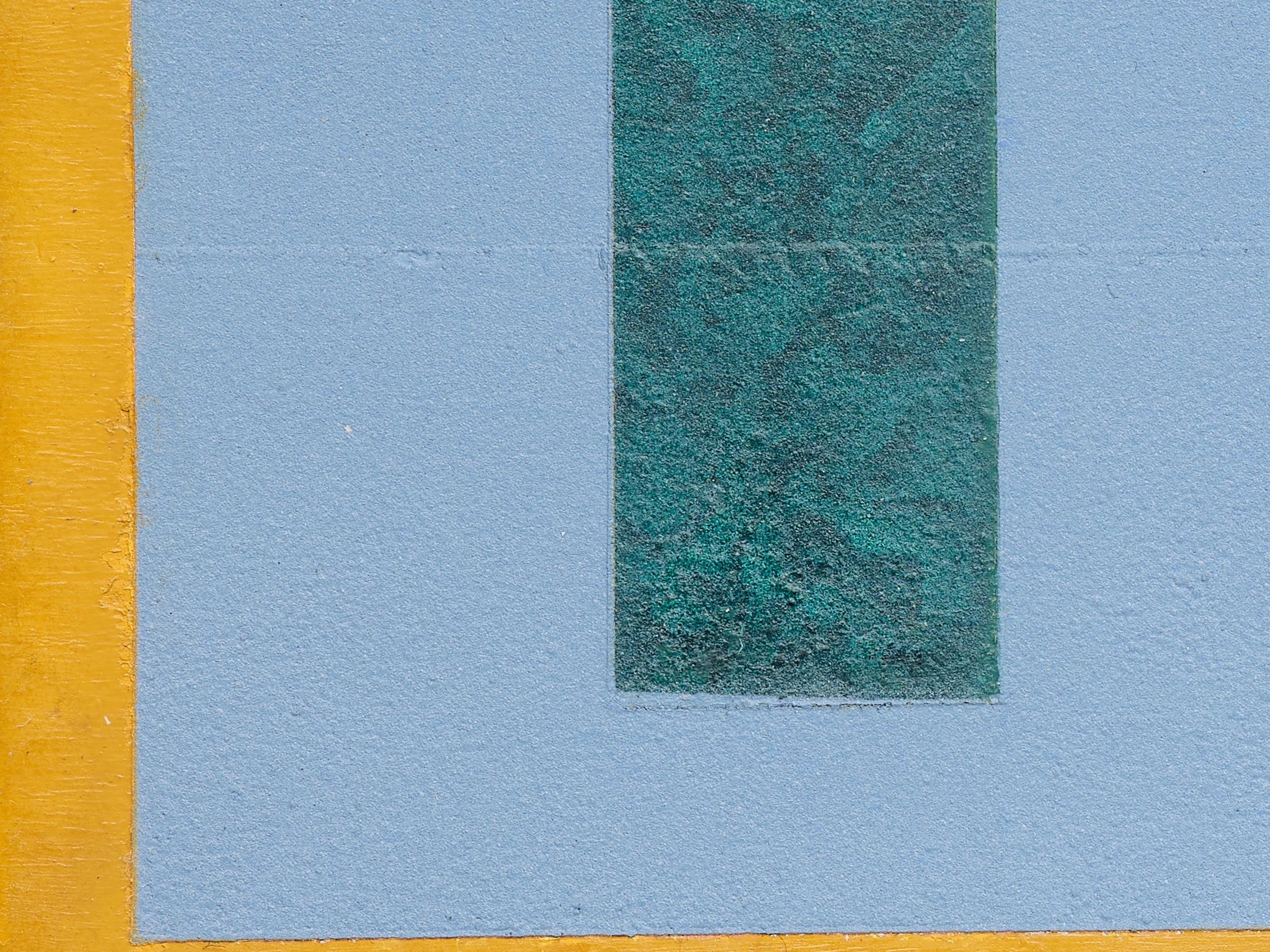  Frost Work   2026. Acrylic on antique stereocard · 3 × 7 inches · 9.25 × 5.75 inches framed 