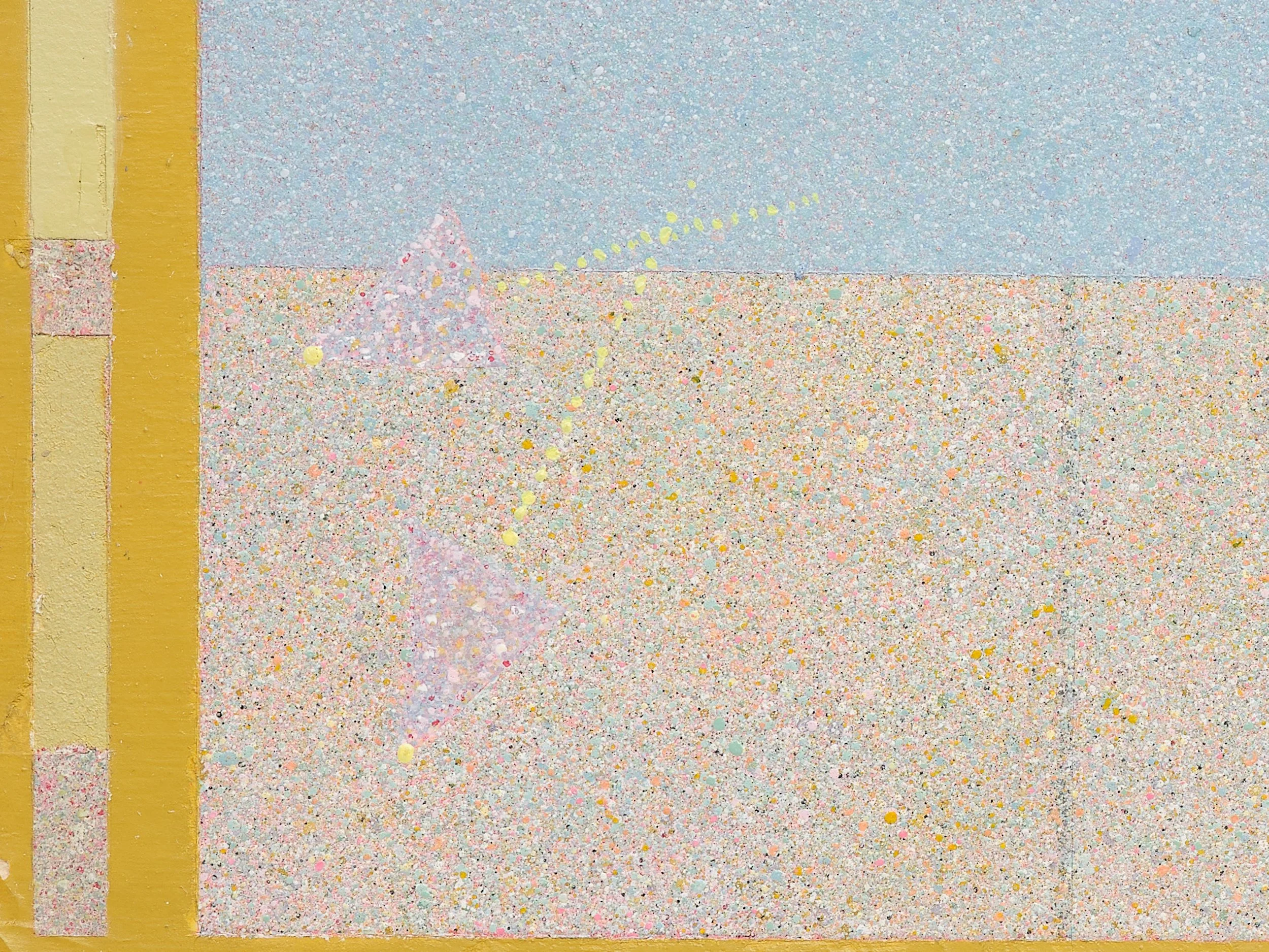   Attentional Field   2026. Acrylic on antique stereocard · 3 × 7 inches · 9.25 × 5.75 inches framed  Sold 