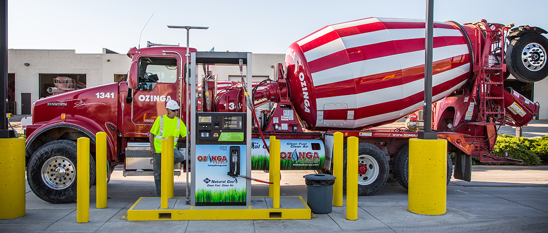 Ozinga' CNG Powered Ready-Mix Concrete Truck