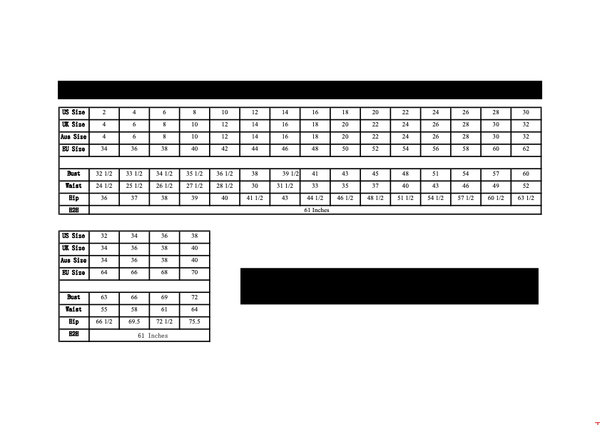 Bridal Chart  3