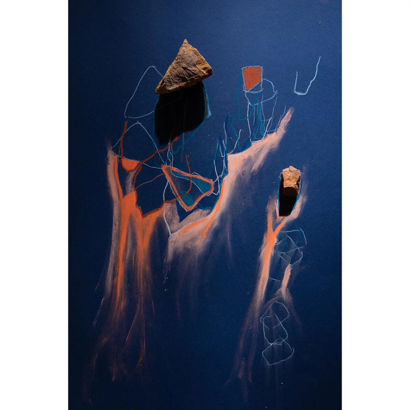 Drawing as an act of humble presence.
.
I hadn&rsquo;t realized until after completing this drawing that some of the colors from NASA&rsquo;s James Webb Telescope have seeped into my subconscious.  Normally I work with light that takes 8 mins and 20 