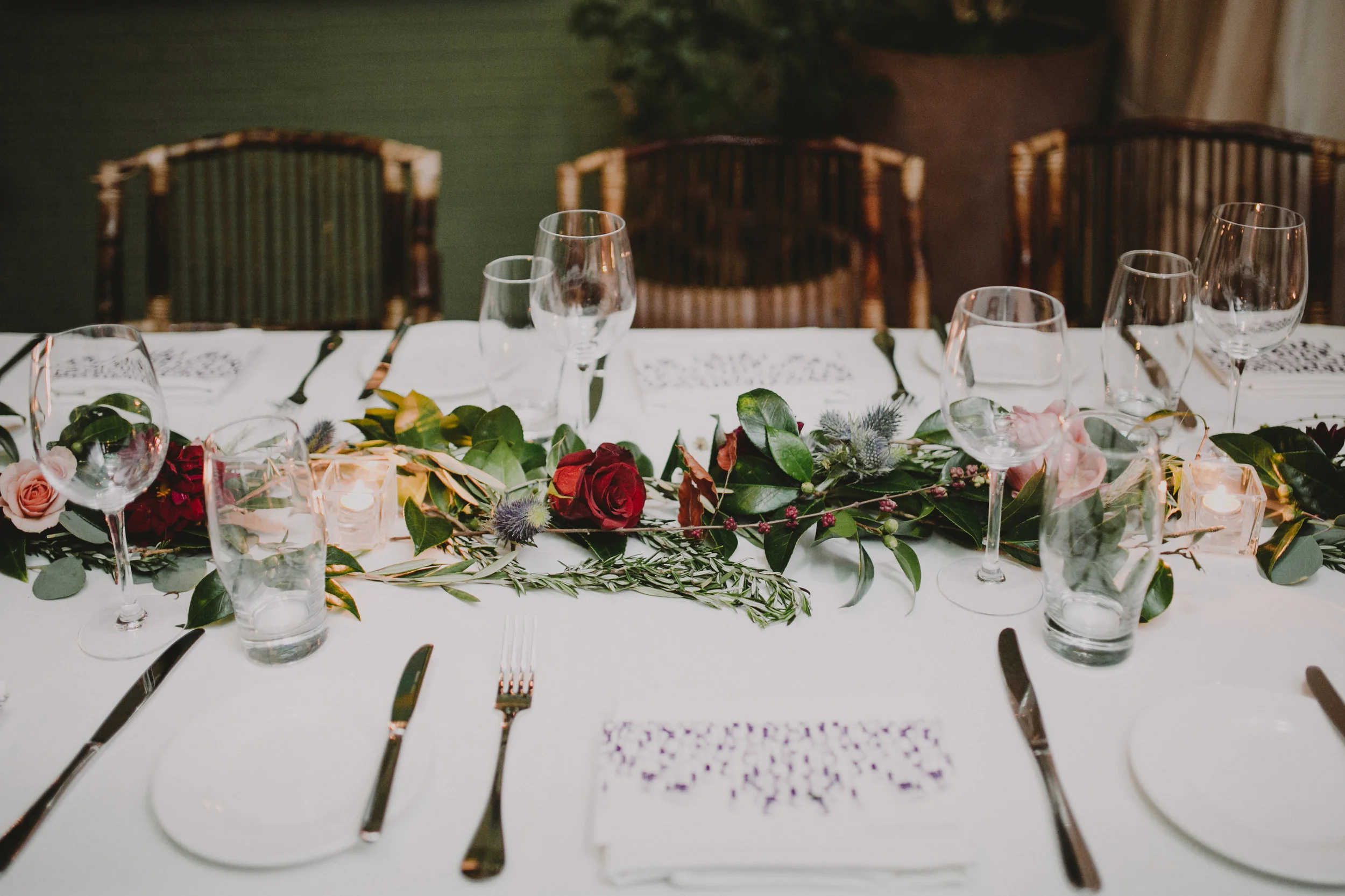 table garlands late summer/ early fall