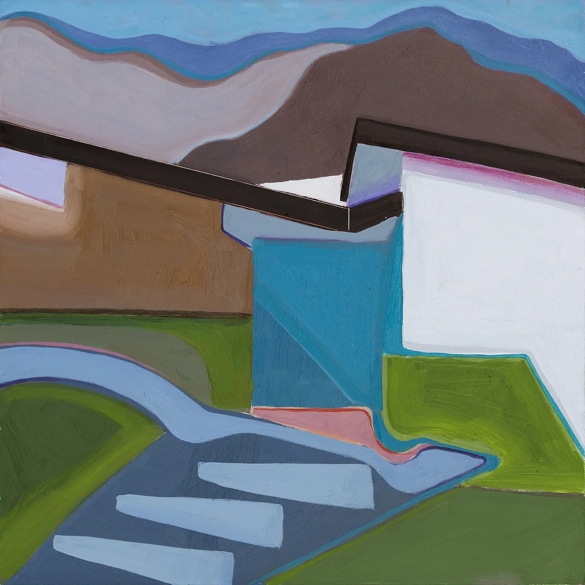 Rose Avenue Palm Springs (oil on board 16x16)