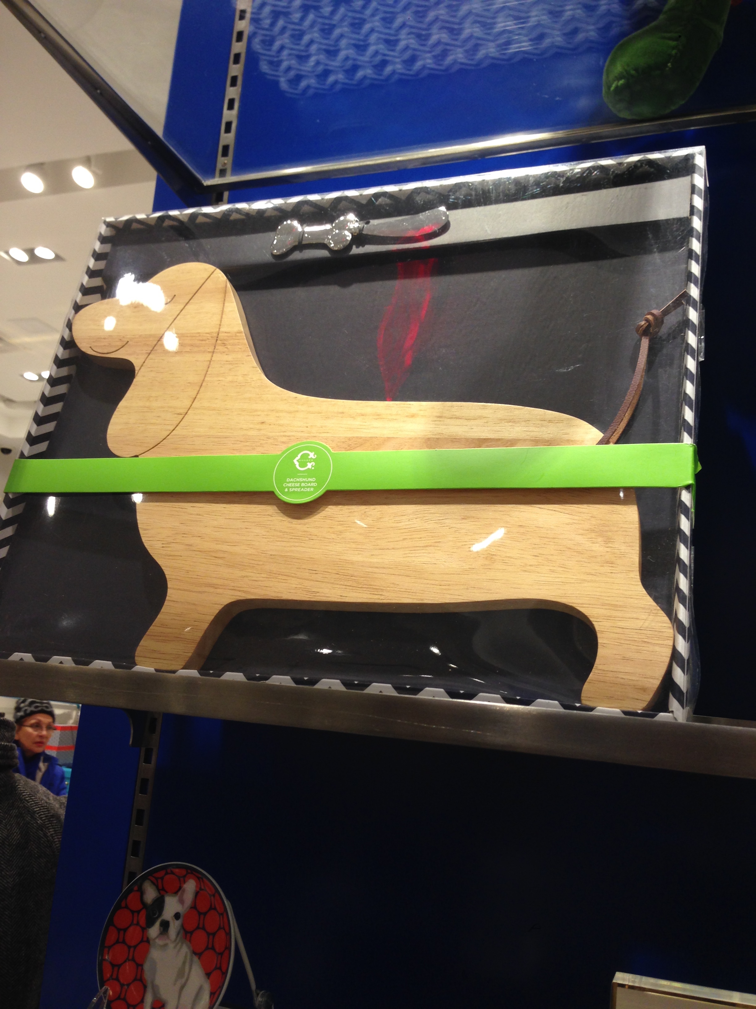 The cheese plates in a bunch of different shapes (like the doggy here!)